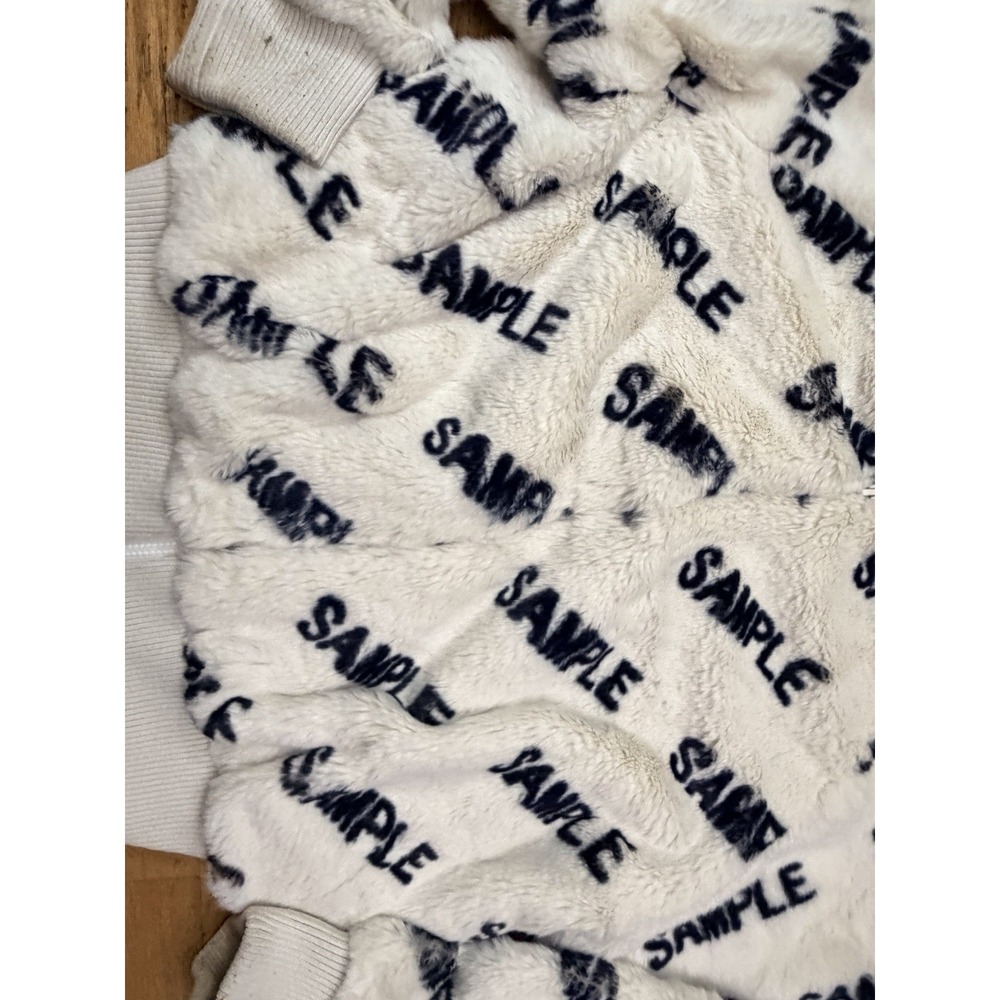 RARE Prototype SMFK Sample Fur Jacket All Over Print Zip Streetwear Collectable - Picture 7 of 16